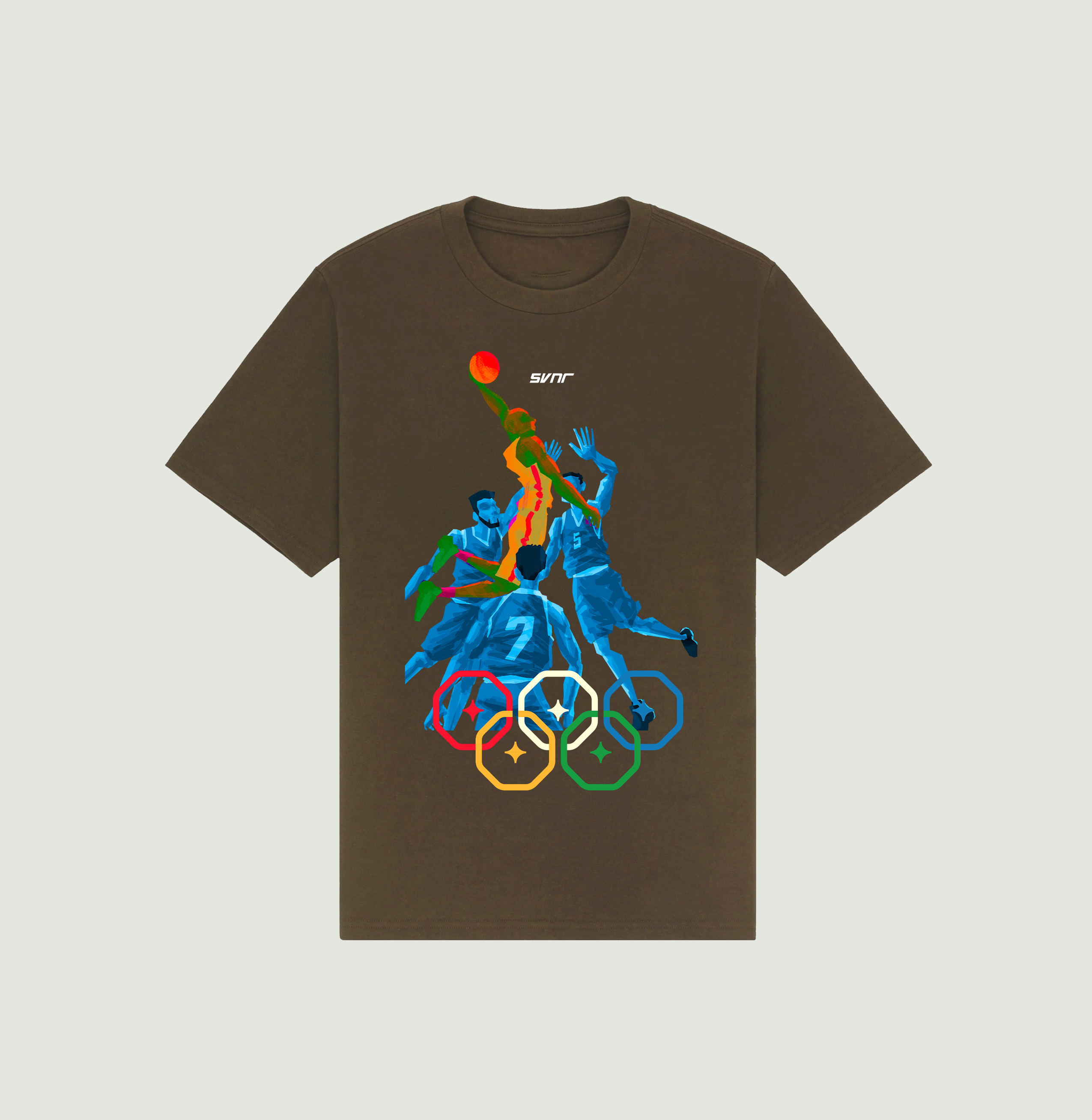 SVNR x Shuta Bug Olympic Brown Jumpman T-shirt