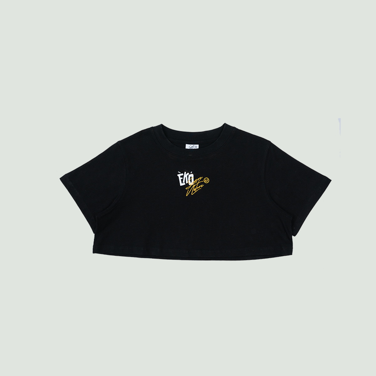 Eko Logo Crop Tee - Black