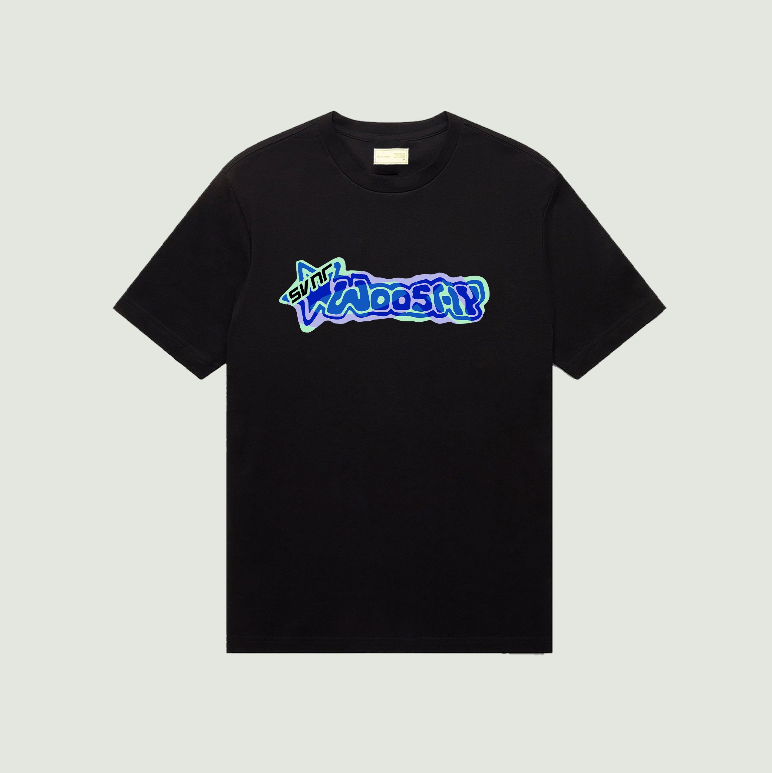 SVNR Wooshy "Logo Tee" in Black & Blue