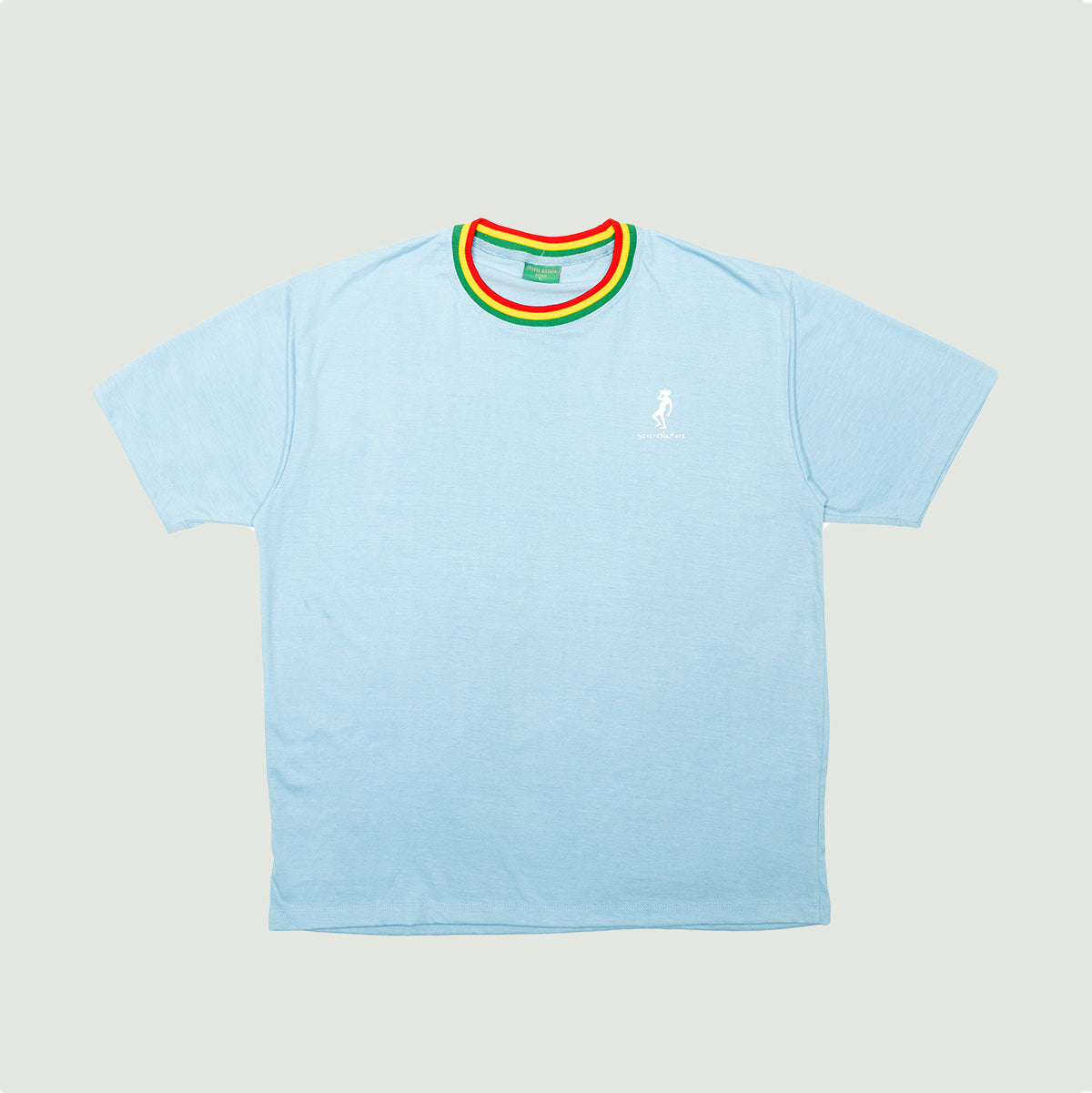 Bushman figure Blue colored collar tee